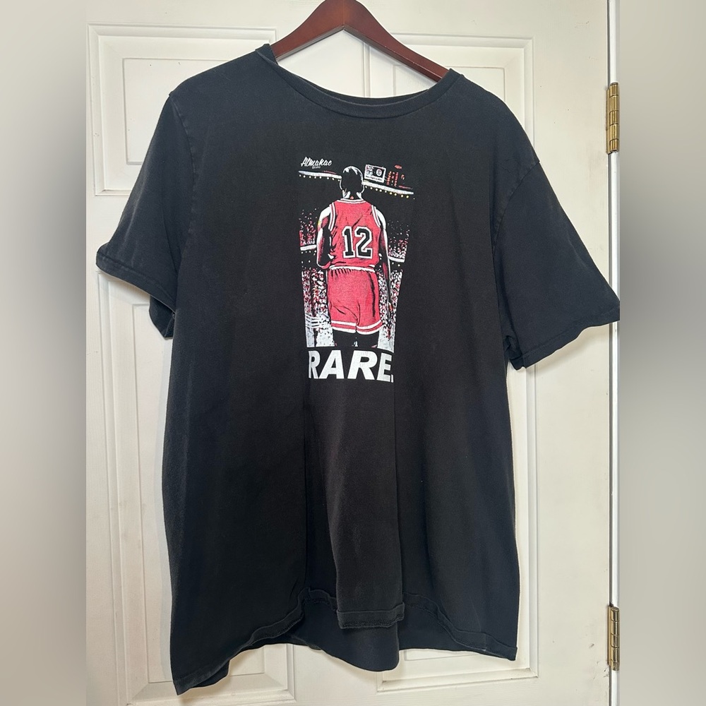 Almanac Rare 12‎ Michael Jordan Black Tee Shirt Men’s Size 2XL.